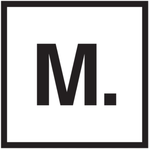 A square with the letter m in it.