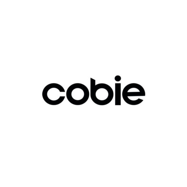 A black and white logo of cobie.