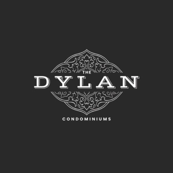 A black and white logo for the dylan condominium.