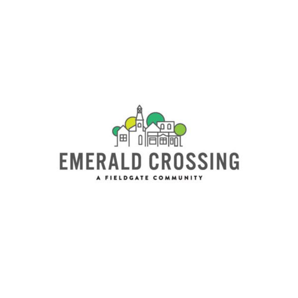A logo of the name emerald crossing.