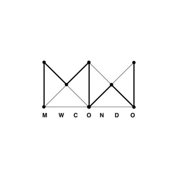 A logo of the word 'm w condo ' with an m in it.