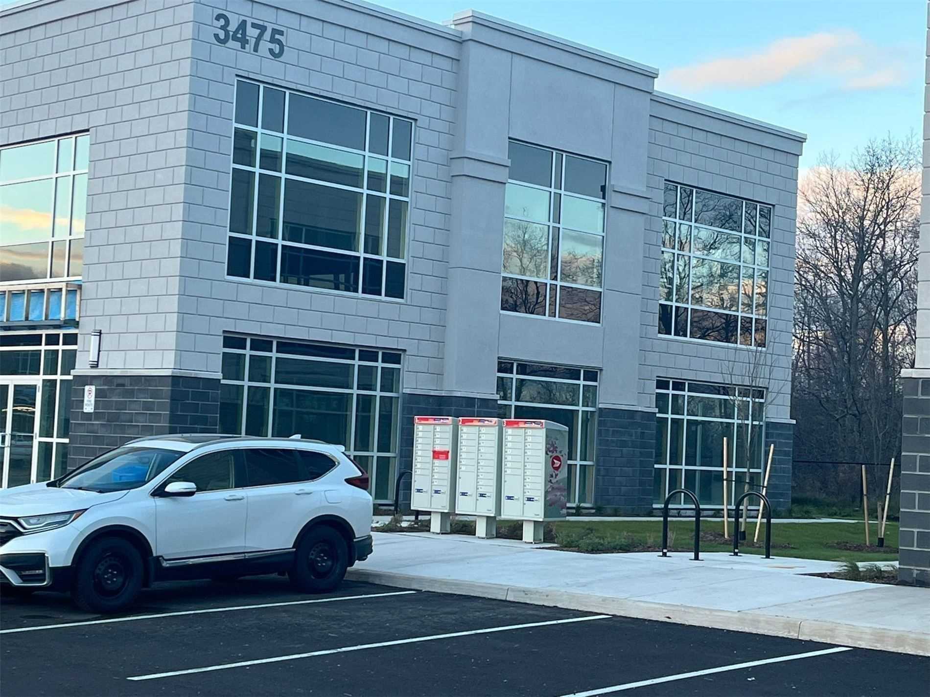 A white car parked in front of a building.