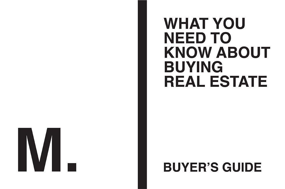 A black and white image of the cover of a buyer 's guide.